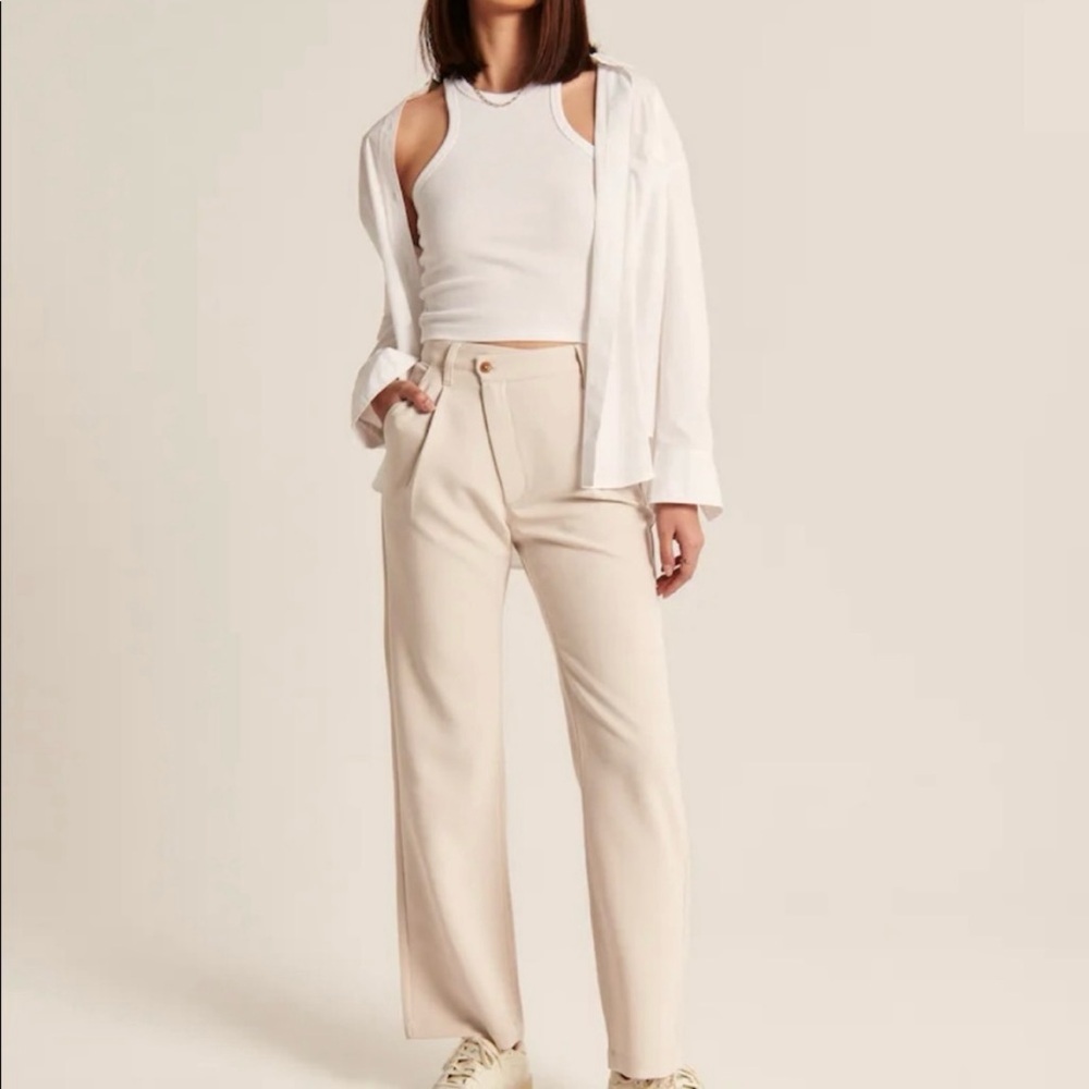 Abercrombie & Fitch Tailored Academia Corpcore Criss Cross Front Pants Sz 29